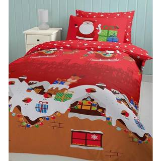 Catherine Lansfield Catherine Lansfield Red Santa's Christmas Presents Duvet Cover and Pillowcase Set