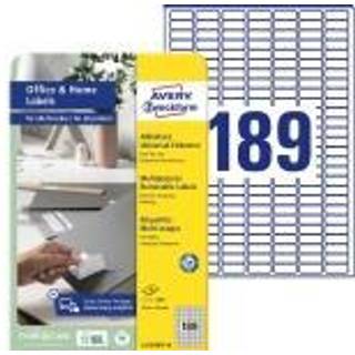 Avery L4731REV-10 Aftagelige universaletiketter 25,4x10mm 10ark