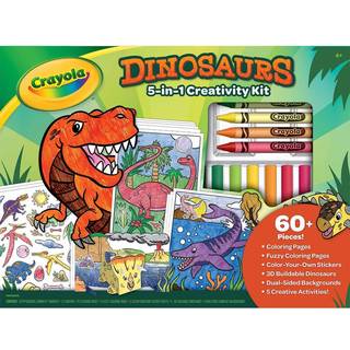 Crayola dinosaur 5-i-1 kunsts?t til b?rn dinosaur leget?j b?rn kunst s?t dinosaur gave til drenge og piger i alderen 4+