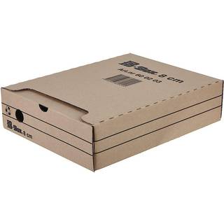 Arkivboks B-Box 8cm stærk kvalitet Brun