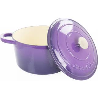 Crock-Pot Artisan Round emaljeret st?bejern hollandsk ovn 5-liter lavendel lilla