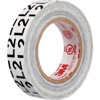 3M TM Temflex TM 1700P L2. Fasemarkeringstape L2, 15 mm x 10 m. Sort tape med hvid skrift.