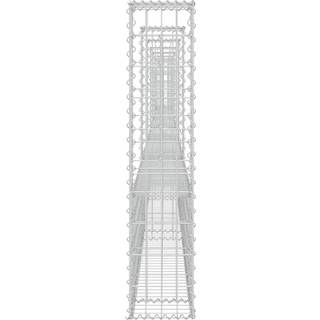 gabionkurv med 8 stolper 860x20x100 cm U-facon jern