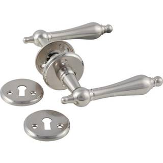 Jasa Company Husmandsgreb med dørgrebsroset og nøgleskilt, Ø20 mm, mat forniklet