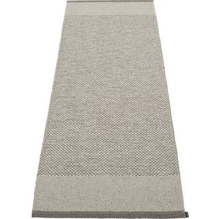 Pappelina Edit Tæppe Trækulsfarvet / Warm Grey / Stone Metallic 70x200 Cm - Ensfarvede tæpper Polyester Charcoal - ET9A720