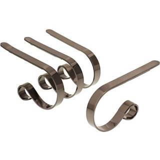 Haute Decor the Original Mantleclip - 4 Pack (b?rstet nikkel) - H?ng julestr?mper sikkert og sikkert fra manteller op til 3 inches tykke