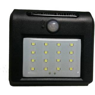Udendørs LED væglampe med solceller - 36 LED lys - Bevægelsessensor - Vandtæt - Sort