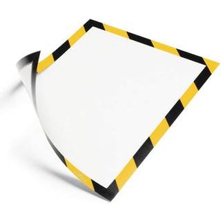 Durable Duraframe Security magnetisk inforamme gul og sort