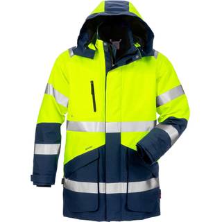 Fristads 4989 GXB Vinterparka Høj synlighed gul/marineblå XL