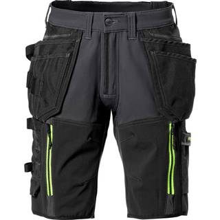 Fristads 2567 STP Håndværkershorts sort, gul C54