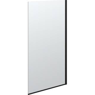 Dansani Fast væg 197,5x97-99 cm, sort/klart glas Sort mat