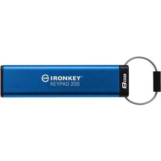 KINGSTON 8GB IronKey Keypad 200 FIPS 140-3 Lvl 3 Pending AES-256 Encrypted