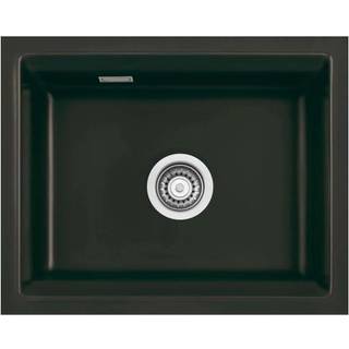 Lavabo Kara 50 U Køkkenvask i matsort keramik med krom kurveventil til underlimning