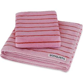 Bongusta - Naram Badehåndklæde - Baby pink &amp; Ski patrol