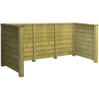 Plus renovationsskjul klink profil trykimpr. 97x108x294cm med træstolper til nedgravning
