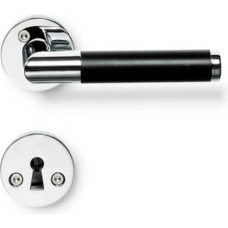 Beslag Design Koster dørgreb inkl. nøgleplade, krom/sort