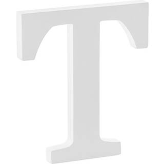 Træbogstav T - hvid 20 cm høj