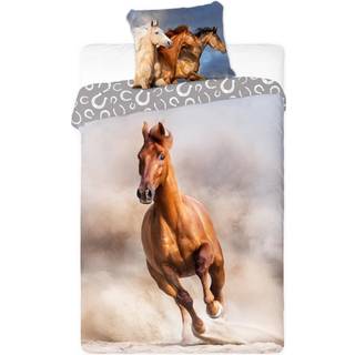 Hest i galop Sengetøj 140x200 cm - 100 procent bomuld