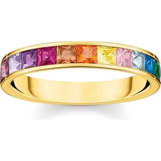 Thomas Sabo TR2404-996-7 Damen-Ring Goldfarben Bunte Steine