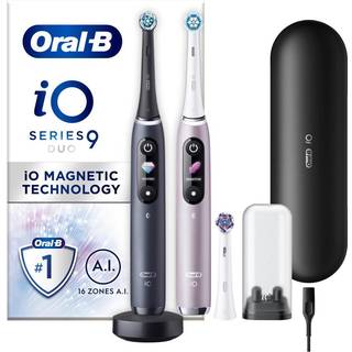 Oral B iO9 Elektrisk tandbørste DUO Black Onyx & Rose Quartz 2 stk. - 2 stk.