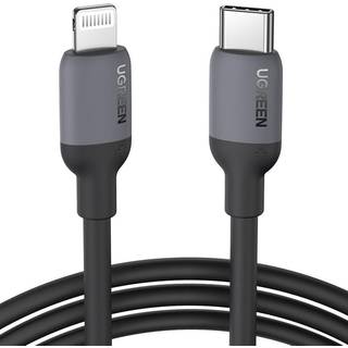 Ugreen USB-C til Lightning MFI-kabel, PD, 20W, 480Mb/s, 1m - sort