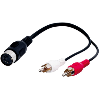 DIN / RCA adapter kabel 0,2m