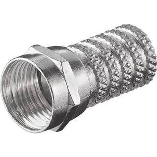 Skrue-på F stik 6,0mm - Zink-nikkel