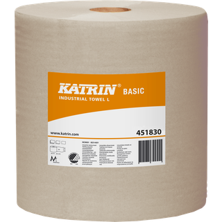 Katrin Industrirulle 1-lag 564 m Natur Basic Ø26,5 cm B27 cm 2 rl (463864)