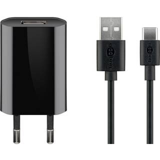 Goobay USB-C lader 5W - sort (incl. kabel)