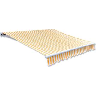 Markisedug Orange Og Hvid - 450 x 300 cm