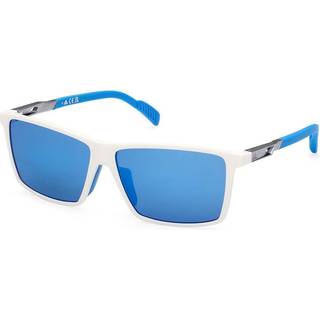 Adidas Sport Unisex SP0058 24X Solbriller Hvid Blå Rund Spejlet