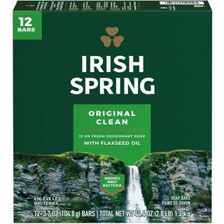 Irish Spring Bath Bar Soap 12 Count Original 45 oz
