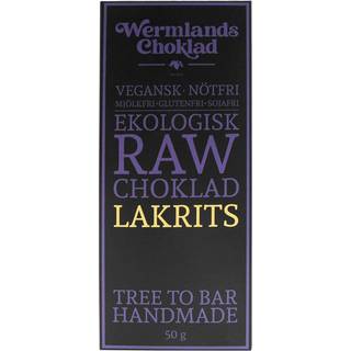 WermlandsChoklad Rawchokolade ØKO, 50 g, Lakrids