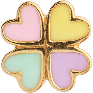 Love Heart Clover Enamel Ørering, Mix