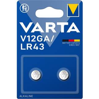 Varta V12GA/LR43 Alkaline 2 Pack