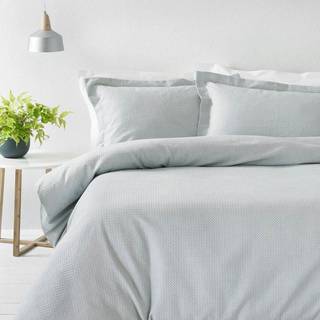 Yard Yard Silver Grey Waffle Textured 100% Cotton Duvet Cover Set