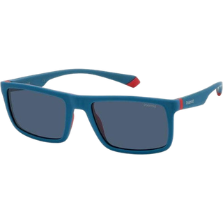 Polaroid PLD 2134/S CLP/C3 56 Solbriller Mænd Blue - Matte Teal Red - 56mm