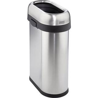 Simplehuman oval affaldsspand 60 liter i rustfrit stål