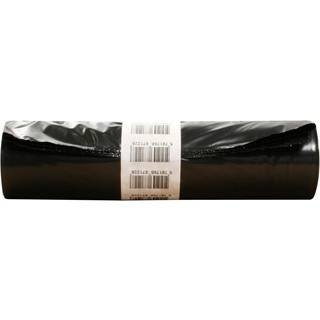 Plastsæk Sort 100 l 72x104cm 10 rl 55 my Med snøreluk 10 ps/rl