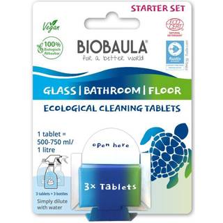 BioBaula Starter Set - glas. bad. gulvvask - 3 tabs