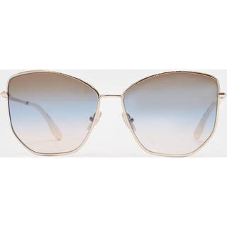 Victoria Beckham Kvinde VB225S 734 Solbriller Metal Guld Multifarvet Geometrisk Skygge