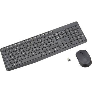 Logitech MK235 Wireless Combo - FR - Tastatur & Mus sæt - Fransk - Grå