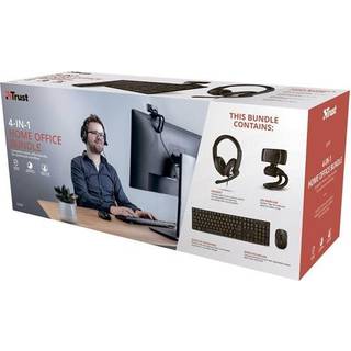 Trust Qoby 4-in-1 Home Office Komplet computersæt - Sort