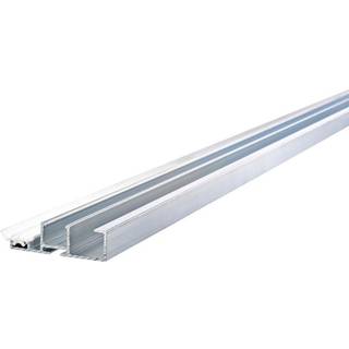 RIAS alu sideprofil med gummilister til 10 mm plader - 63 x 5000 mm