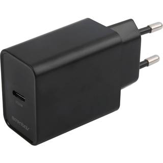 Essentials USB-oplader med USB-C PD 20W + USB-C-kabel - Svart