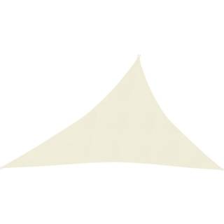 solsejl 4x5x6,8 m 160 g/m² HDPE cremefarvet