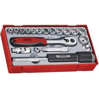 Topnøglesæt med 3/8" □-fatning Teng Tools TT3819 - 19 dele