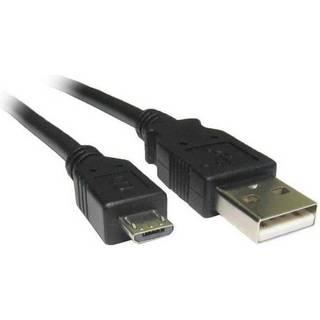 Duracell USB til Micro USB lade- og datakabel, sort, 2m
