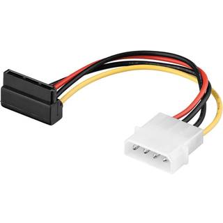 SATA strøm adapter - 4-Pin Molex han til 90° 15-Pin han