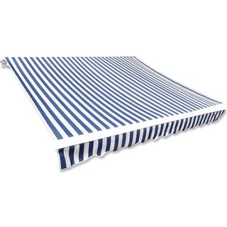 markisedug 500x300 cm blå og hvid